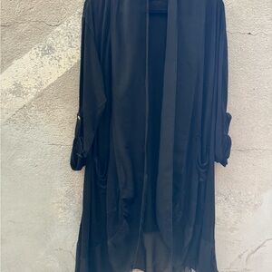 Duster. Long black. Made in Italy. One size fits all.